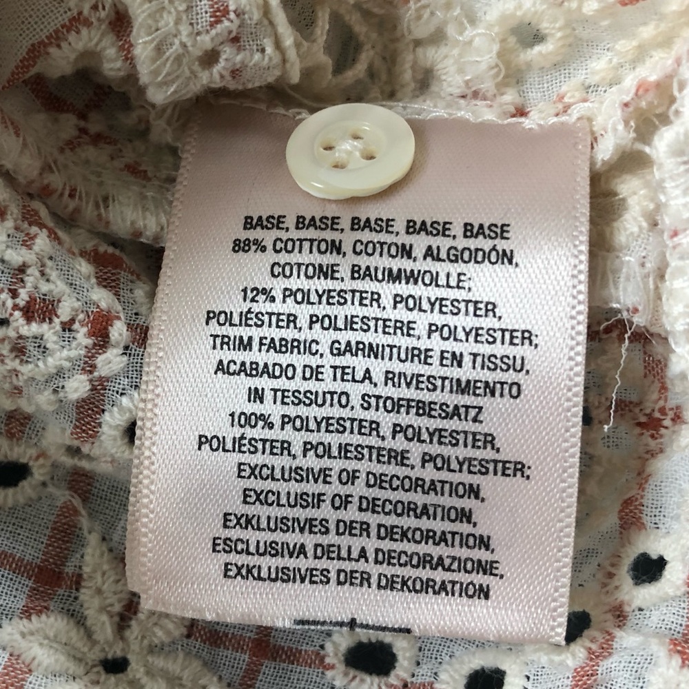 Anthropologie Akemi + Kin Boho Eyelet Ruffle Top - Picture 12 of 13